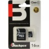 Memoria Micro SD BlackPcs, 16 GB, Color Negro, Clase 10