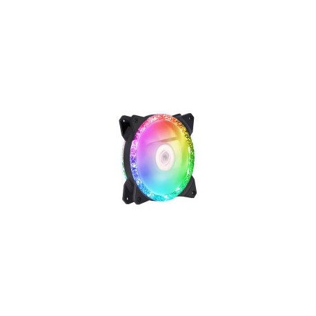 Ventilador Cooler Master MF120 Prismatic RGB, 120mm, 650-2000 RPM, Color Negro