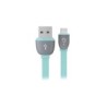 Cable USB Easy Line, Macho a Micro USB, 1 Metro, Color Azul y Gris