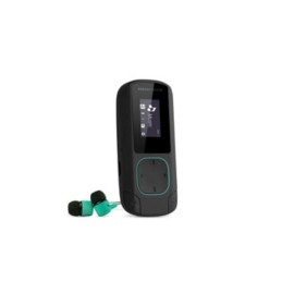 Reproductor MP3 Energy Sistem, Memoria Interna de 8 GB, Radio FM, Bluetooth, Color Negro con Verde Menta