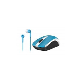 Mouse Óptico MH-8100 EnGenius, RF Inalámbrico, 1600 dpi, Recargable, Audífonos Intrauriculares, Color Azul