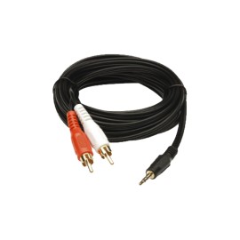 Convertidor 3.5 mm Estéreo a 2 RCA Macho 1.83M Epcom, para Aplicaciones de Audio, Compatible con Amplificadores VSSL y Epcom Pr