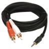 Convertidor 3.5 mm Estéreo a 2 RCA Macho 1.83M Epcom, para Aplicaciones de Audio, Compatible con Amplificadores VSSL y Epcom Pr