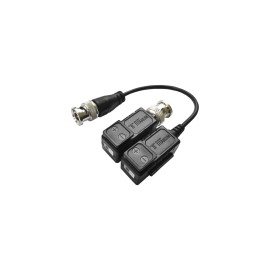 Kit de Transceptores (Baluns) TurboHD Hasta 4K, 5 MP, HD-TVI, HD-CVI, AHD, CVBS, Conector 100% Cobre, con Cable RF Blindado