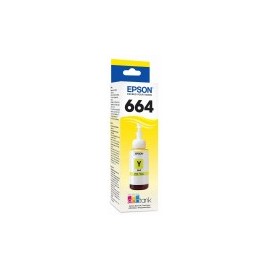 Botella de Tinta Ecotank Epson T664 Amarillo Serie L, 6500 Páginas, Inyección de Tinta