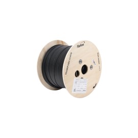 Carrete de 1 Kilómetro FiberHome, de Fibra Óptica, Aérea Mini Figura 8 G.657A2, Tipo Drop, Monomodo de 2 Hilos, Color Negro