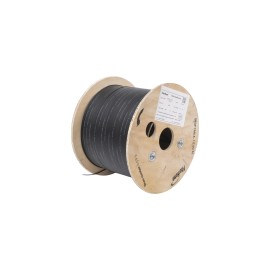 Carrete de 1km de Fibra Óptica Drop FiberHome, para Interior G.657A2 Monomodo de 1 hilo, Dieléctrica, Forro Negro