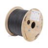 Carrete de 1km de Fibra Óptica Drop FiberHome, para Interior G.657A2 Monomodo de 1 hilo, Dieléctrica, Forro Negro