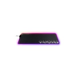 Mousepad Gamdias, Iluminación LED, USB, Color Negro