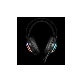 Audífonos con Micrófono Gamer Gamdias, Iluminación RGB, USB, Color Negro