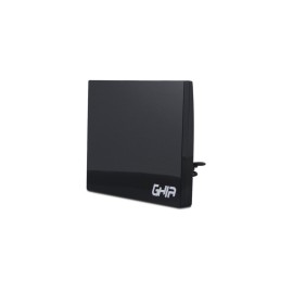 Antena para Televisión GHIA, para Interiores, FM-UHF-VHF, Negro