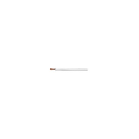 Cable 8 AWG Indiana, Conductor de Cobre Suave Cableado, Color Blanco, Aislamiento de PVC, Autoextinguible, 1 metro
