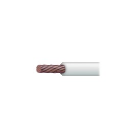 Bobina de Cable Indiana, de 10 AWG, 100 Metros, Conductor de Cobre, Color Blanco, Suave Cableado, Aislamiento de PVC, Autoextin