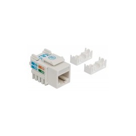 Jack Intellinet, Categoría 6, RJ-45, Plástico, Color Blanco
