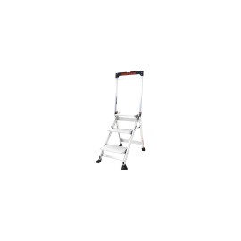 Escalera de Tijera Little Giant Ladder Systems, con Punto de Apoyo Anticaídas, de 0.67 Metros Nivel de Pie, con Peldaños Jumbo