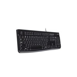 Teclado Logitech K120, USB, Alambrico, Color Negro, Español