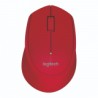 Mouse Óptico Inalámbrico Logitech, M280, USB, 1000 Dpi, 3 Botones, Color Rojo