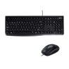 Kit de Teclado y Mouse Logitech, MK120, Alámbrico, USB, Color Negro, Español