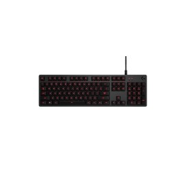 Teclado Gamer G413 Logitech, LED, Teclado Mecánico, Alámbrico, Carbono, Inglés, Color Negro