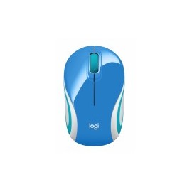 Mini Mouse Óptico Logitech, M187, Inalámbrico, USB, 1000DPI, Color Azul