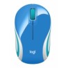 Mini Mouse Óptico Logitech, M187, Inalámbrico, USB, 1000DPI, Color Azul