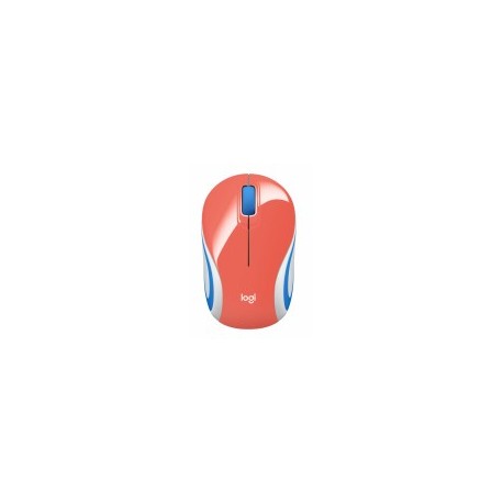 Mini Mouse Óptico Logitech, M187, Inalámbrico, USB, 1000DPI, Color Coral