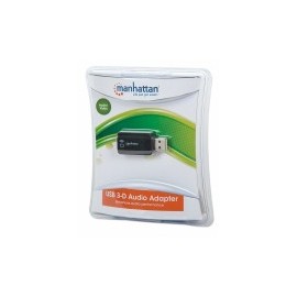 Adaptador de Audio Manhattan, USB 2.0 de Alta Velocidad, Macho - Hembra, Color Negro