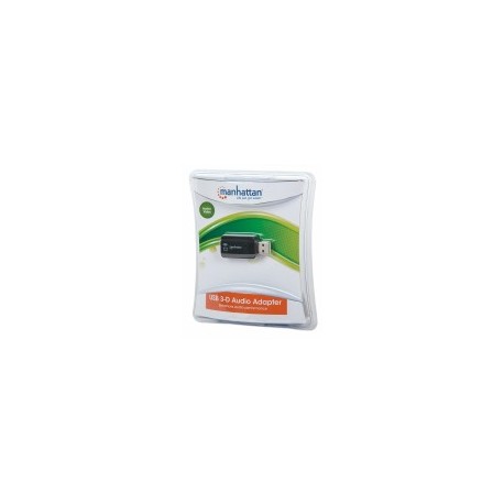 Adaptador de Audio Manhattan, USB 2.0 de Alta Velocidad, Macho - Hembra, Color Negro