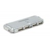 Hub USB Manhattan, USB 2.0, 4 Puertos, 480 Mbit/s, Mini sin Fuente, Color Gris