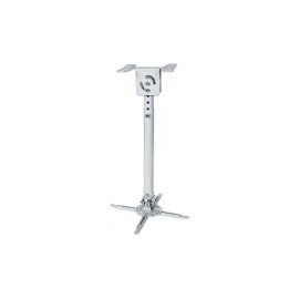 Soporte de Techo Manhattan, para Proyector, 50-77cm, hasta 15kg, Color Plata
