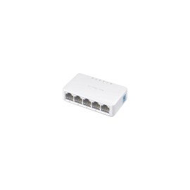 Switch 5 Puertos Mercusys Rj45 10/100 Mbps, No Administrable, Auto Mdi/Mdix Half y Full Duplex, para Escritorio