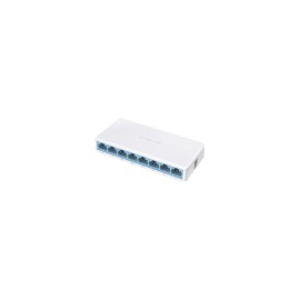 Switch no Administrable para Escritorio 8 Puertos Mercusys, 10/100 Mbps, Color Blanco
