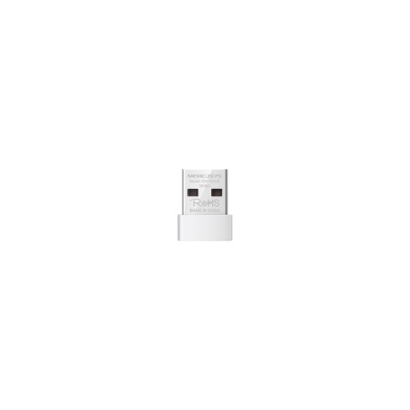 Adaptador de Red Mercusys, Nano USB 2.0, Inalámbrico, 150 Mbit/s
