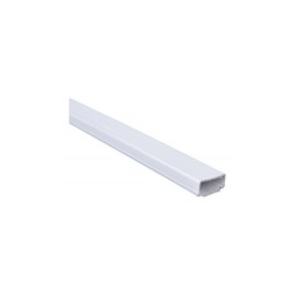 Canaleta de PVC, 2.3cm de Base, 2.0cm de Alto, 2 Metros, Color Blanco