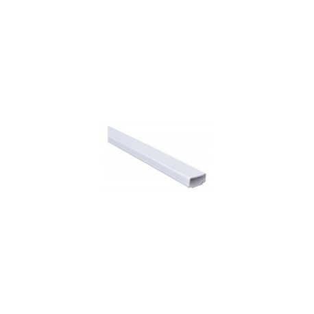 Canaleta de PVC, 2.3cm de Base, 2.0cm de Alto, 2 Metros, Color Blanco