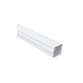Canaleta de PVC, Auto Extinguible, Color Blanco 20x20x2000mm