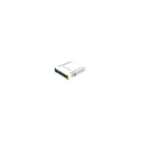 Router MikroTik, 5 Puertos Gigabit Ethernet hEX PoE,Poe 802.3At, 1 Puerto USB