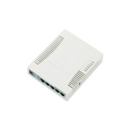 RouterBoard 5 Puertos Gigabit Ethernet MikroTik, 1 Puerto USB, Wifi 2.4 GHz 802.11B-G-N, Antena de 2.5 Dbi, hasta 1 W de Potenc