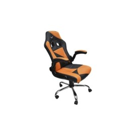 Silla Gamer Naceb, Air Striker, Color Negro y Naranja