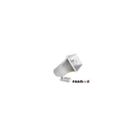 Sirena Paamon, para Interior-Exterior, 30 Watts, 2 Tonos, 119 dB, Compatible con Gabinete Enson, Color Blanco