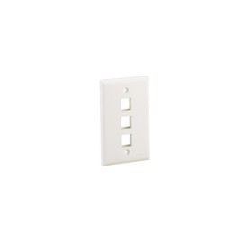 Tapa para Caja-Faceplate Vertical Panduit, Salida para 3 Puertos Keystone, Color Blanco Mate