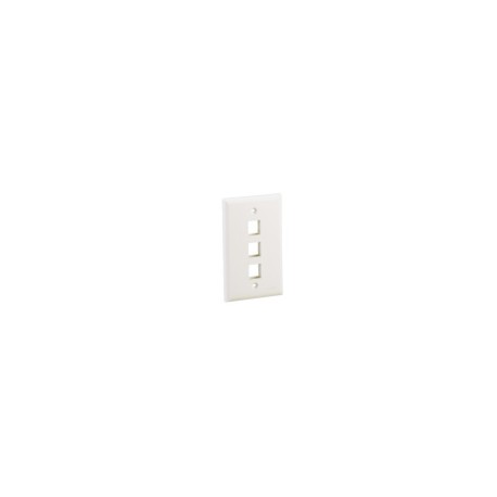 Tapa para Caja-Faceplate Vertical Panduit, Salida para 3 Puertos Keystone, Color Blanco Mate