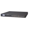 Switch No Administrable Fast Ethernet Planet, 24 Puertos PoE 10/100Mbps, 2 Puertos TP-SFP, 8.8 Gbit´s, Pantalla LCD para Monito