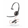 Audífonos con Micrófono Monoaural Blackwire Polycom, Alámbrico, USB, Color Negro