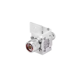 Protector RF Coaxial Polyphaser, 125 a 1000 MHz, con Ceja Frontal con Conectores N-Macho Antena y N-Hembra Equipo