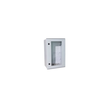Gabinete de Poliéster Precision, IP66, Puerta Transparente, Uso en Intemperie 400x500x200mm con Placa Trasera Interior