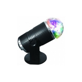 Luces Giratorias QFX, Luz LED y RGB, Color Negro