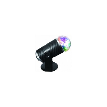 Luces Giratorias QFX, Luz LED y RGB, Color Negro