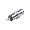 Adaptador RF Industries, de BNC Hembra a RCA Macho, Aplicaciones Audio-Video, 50 Ohm-Fono, Níquel, Plata, Delrin