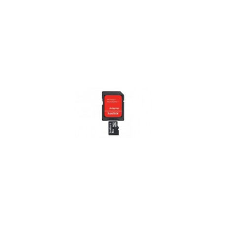 Memoria Micro SD Sandisk, 8 GB, Clase 4, Color Negro